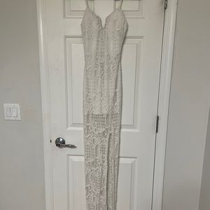 White Lace Maxi Dress